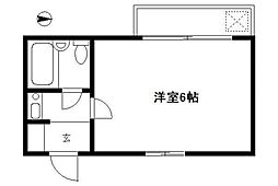 ヒルズ湘南 1Kの間取図画像