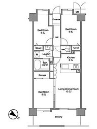 コンフォリア板橋仲宿 3LDKの間取図画像