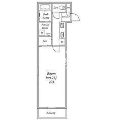 東急目黒線 武蔵小山駅 徒歩8分の賃貸アパート 3階1Kの間取り
