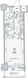 パレステージ曳舟II 9階1Kの間取り