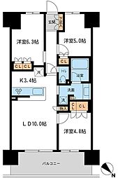 BLESS宮崎台 3LDKの間取図画像