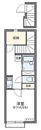 レオネクスト新座ブルー 1Kの間取図画像