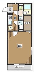 La chance川口 1階1Kの間取り