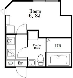TOKUMARU RESIDENCE 1階1Kの間取り