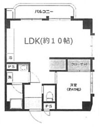 妙義坂マンション 5階1LDKの間取り