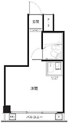ブランシュメゾン池袋 ワンルームの間取図画像