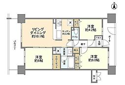 ブラウトリエ 3階3LDKの間取り