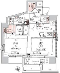 エストゥルース東向島 6階1LDKの間取り