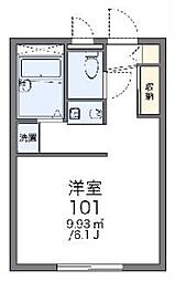 レオパレスデルニエK2 1Kの間取図画像