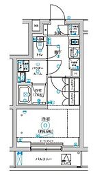 東京メトロ丸ノ内線 新中野駅 徒歩20分の賃貸マンション 2階1Kの間取り