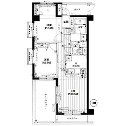 ファミール中野 2LDKの間取図画像