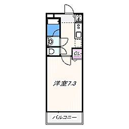 ノールリヴィエール 1Kの間取図画像