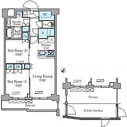 間取図画像 2LDK