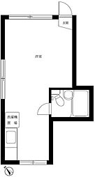 ホワイトハイツ神楽坂1 ワンルームの間取図画像