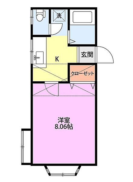 ジュネスIII D101｜新潟県新潟市西区五十嵐２の町(賃貸アパート1K・1階・24.76㎡)の写真 その2