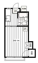 ケーアイハウス 2階1Kの間取り