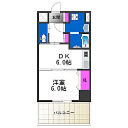 アーバンパーク住之江公園2 1DKの間取図画像