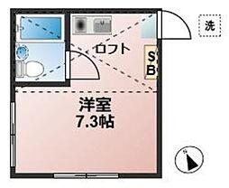 センチュリーNo.1新秋津 1階ワンルームの間取り
