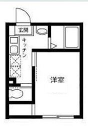 西武池袋線 東長崎駅 徒歩3分の賃貸アパート 2階1Kの間取り