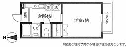 フューチャー市ヶ尾 1Kの間取図画像