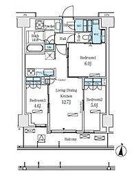 ロイヤルパークス赤羽ノース 9階3LDKの間取り