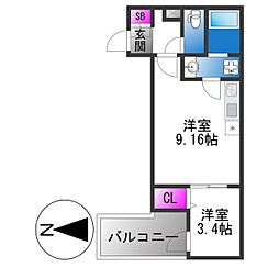 東大阪市吉松1丁目アパート 1LDKの間取図画像