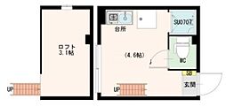 Stage中野2 ワンルームの間取図画像