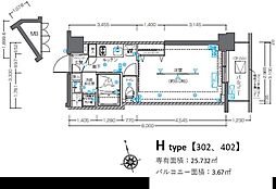 AELL南荻窪 1Kの間取図画像