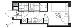 駒込レーベル 1Kの間取図画像