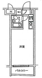 ダイホープラザ生麦 4階ワンルームの間取り