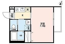 robot home 土呂町 1Kの間取図画像