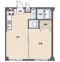 ハイツミヤモト 1LDKの間取図画像
