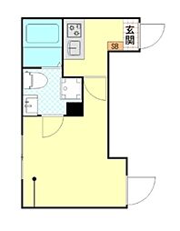 パーチェ堀切 1階1Kの間取り