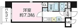 マインズ・コム新北野 1Kの間取図画像