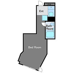 都営三田線 三田駅 徒歩4分の賃貸マンション 10階ワンルームの間取り