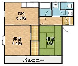 新羽ウイングス 2DKの間取図画像