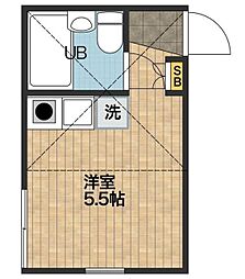 ｍｙ ｐｌａｎ阿佐ヶ谷南 2階ワンルームの間取り