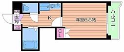 エルプラド楠風 1Kの間取図画像