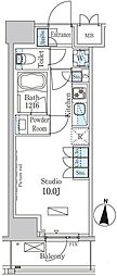 パークアクシス錦糸町ヴェール ワンルームの間取図画像