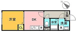 IMA東中野 1DKの間取図画像