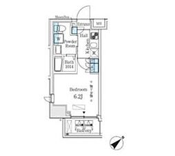 コージーコート島津山 5階1Kの間取り