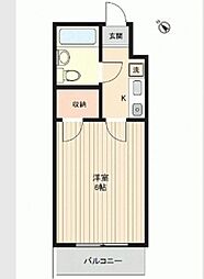 ダイホープラザ相模原IV 2階1Kの間取り
