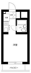 ルーブル池上 3階ワンルームの間取り