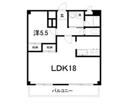FLAT・Z 1LDKの間取図画像