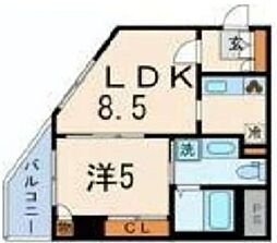ミオカステーロ文京千駄木 1LDKの間取図画像