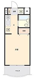 アストリーム ワンルームの間取図画像