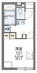 レオパレスオークスB 1Kの間取図画像