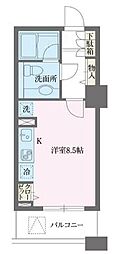 ドゥーエ横浜駅前 ワンルームの間取図画像