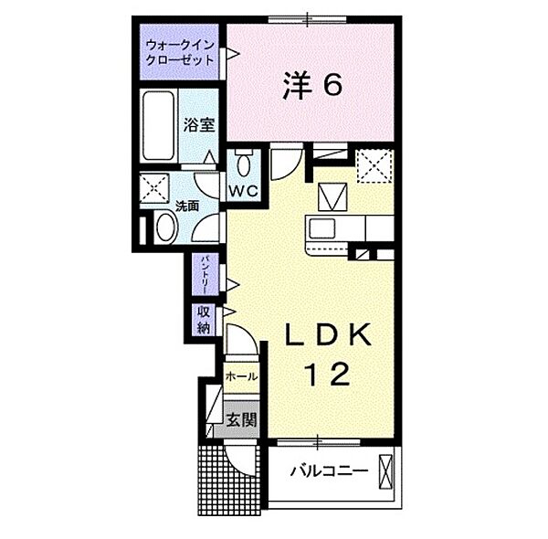 シャ・ノワール ｜和歌山県海南市多田(賃貸アパート2LDK・1階・44.55㎡)の写真 その2