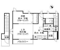 サニーホームズ 1LDKの間取図画像